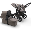 Bugaboo Donkey3 Mineral Mono Complete, Black Base & Mineral Taupe Fabrics - Double Strollers - 1 - thumbnail