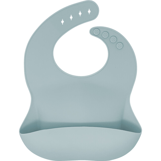 Modern Silicone Bib, White Sage - Bibs - 1
