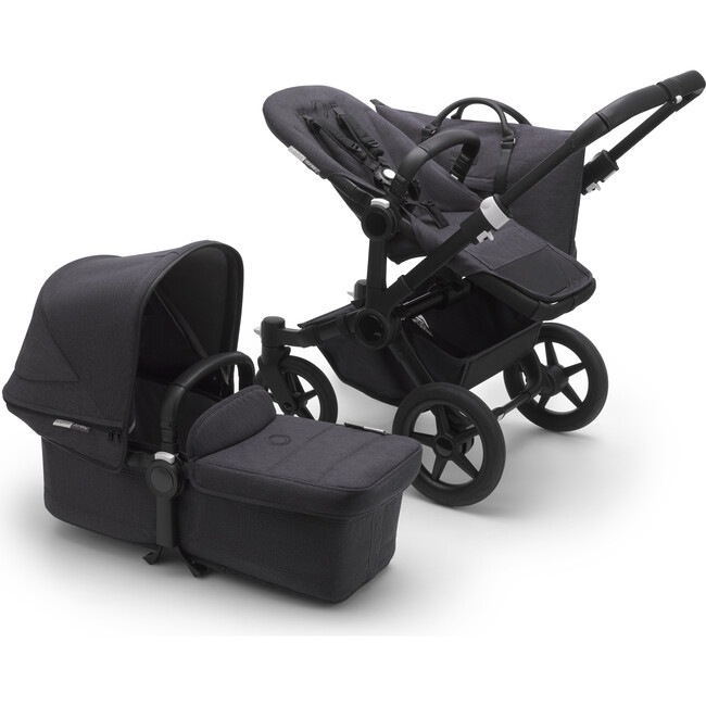 Bugaboo Donkey3 Mineral Mono Complete, Black Base & Washed Black Fabrics - Double Strollers - 1