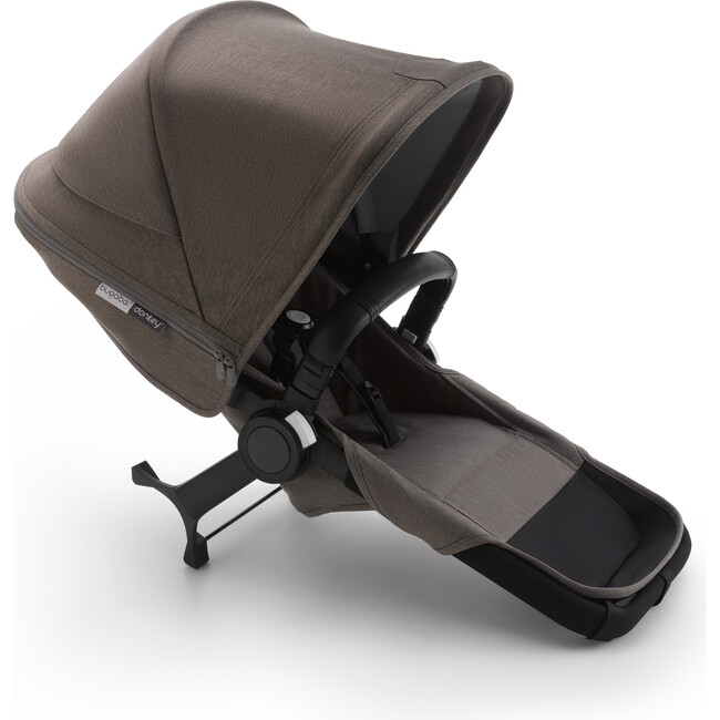 Bugaboo Donkey3 Mineral Duo Extension Set Complete, Black Base & Mineral Taupe Fabrics - Stroller Accessories - 1