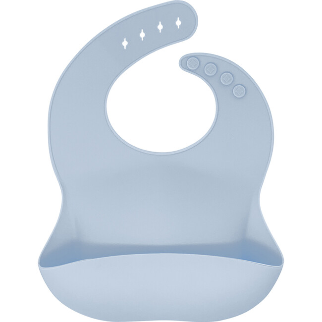 Modern Silicone Bib, Sky - Bibs - 1