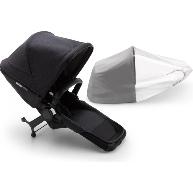 Bugaboo Donkey3 Mineral Duo Extension Set Complete, Black Base & Washed Black Fabrics - Stroller Accessories - 2