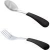 Stainless Steel-Baby Spoon & Fork, Black - Tabletop - 1 - thumbnail