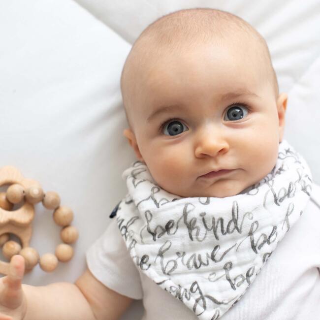Muslin Bibs 2Pk, Just Be + Leaves