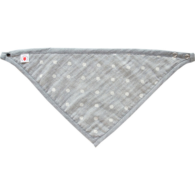 100% GOTS-Certified Organic Cotton Bandana Bib, Charcoal