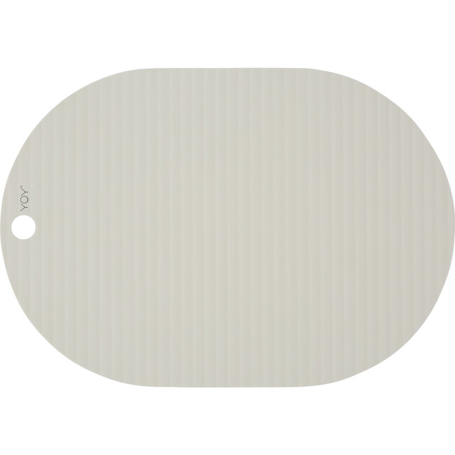 Set of 2 Ribbo Silicone Placemats, Off-White