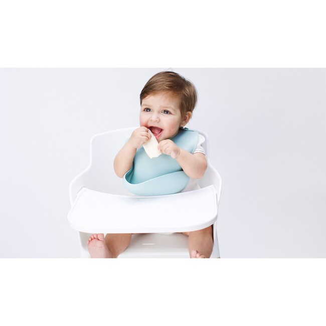 Modern Silicone Bib, White Sage - Bibs - 4