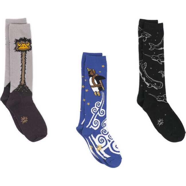 Youth Knee Bundle - Ostrich, Penguin & Whales - Socks - 1