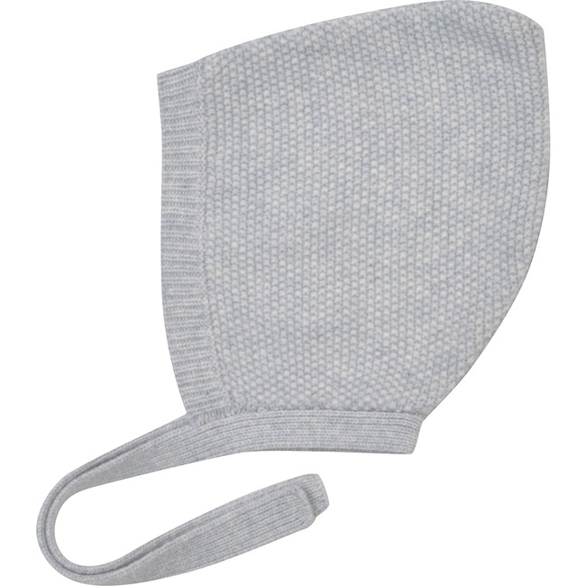 Moss Stitch Bonnet, Grey - Hats - 1