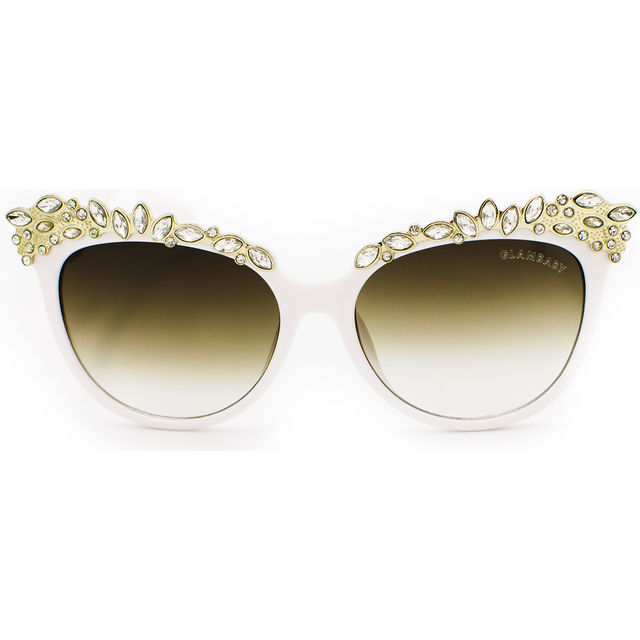 Valentina Frame Sunglasses, White - Sunglasses - 1