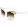 Valentina Frame Sunglasses, White - Sunglasses - 3