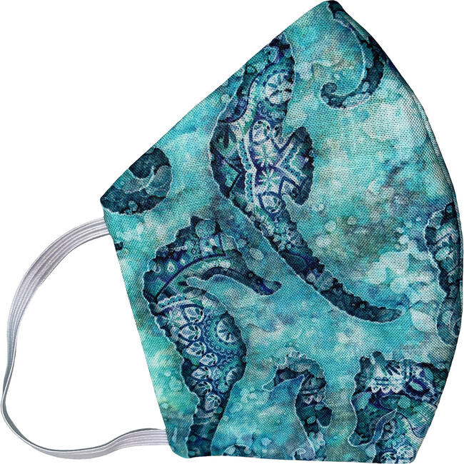 Kids Aqua and Purple Seahorse bundle of 3 - Face Masks - 3