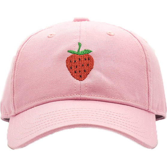 Strawberry Baseball Hat, Light Pink