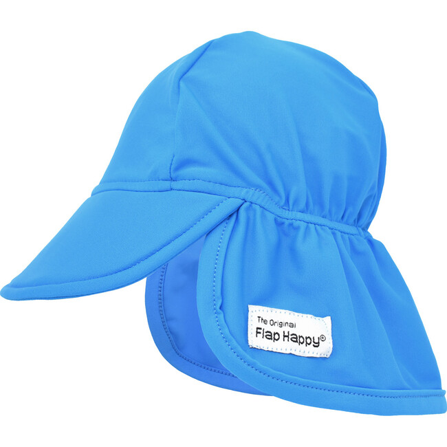 UPF 50+ Swim Flap Hat, Ocean Blue