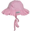 UPF 50+ Double Ruffle Hat, Pastel Pink - Sun Hats - 1 - thumbnail