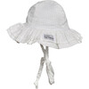 UPF 50+ Double Ruffle Hat, White - Hats - 1 - thumbnail