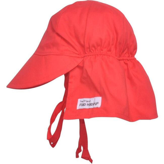 UPF 50+ Original Flap Hat with Ties, Red