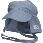 UPF 50+ Original Flap Hat with Ties, Chambray - Hats - 1