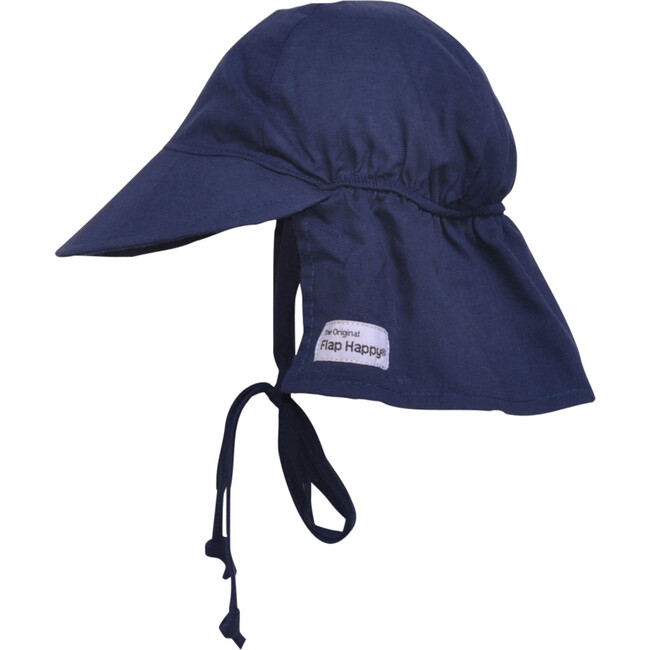 UPF 50+ Original Flap Hat with Ties, Navy