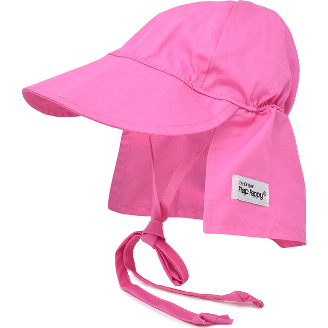 UPF 50+ Original Flap Hat with Ties, Candy Pink