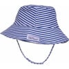 UPF 50+ Bucket Hat, Navy Preppy Stripe - Sun Hats - 1 - thumbnail