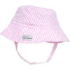 UPF 50+ Bucket Hat, Pink Stripe Seersucker - Sun Hats - 1 - thumbnail