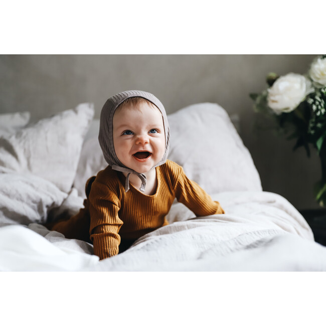 Ribbed Bonnet, Mauve - Hats - 2