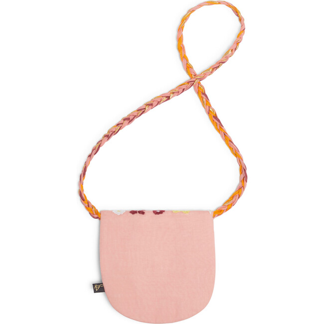 Cherise Saddle Bag, Coral Almond Cotton - Velveteen Bags | Maisonette