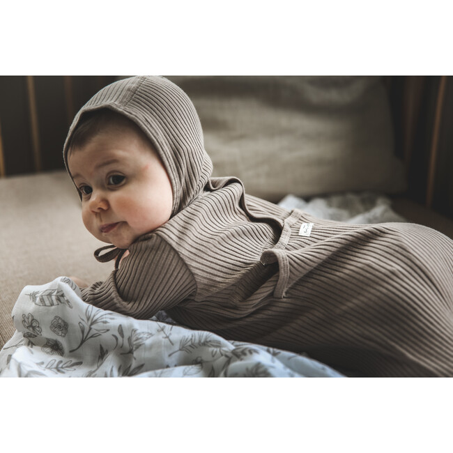 Ribbed Bonnet, Taupe - Hats - 3