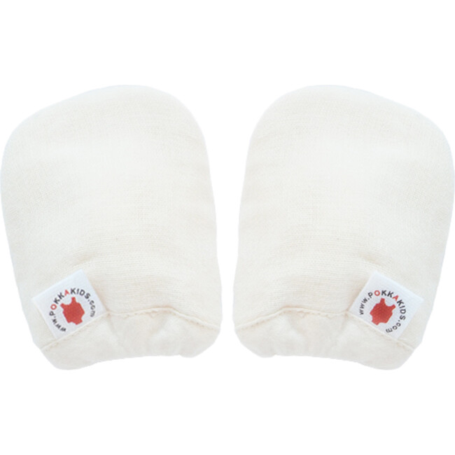 100% GOTS Certified Organic Cotton Mittens, Pearl