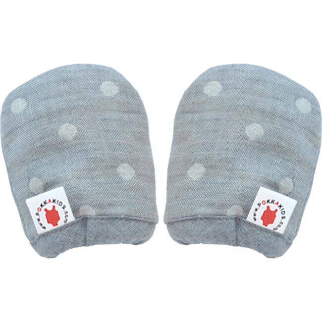 100% GOTS-Certified Organic Cotton Mittens, Charcoal - Gloves - 1