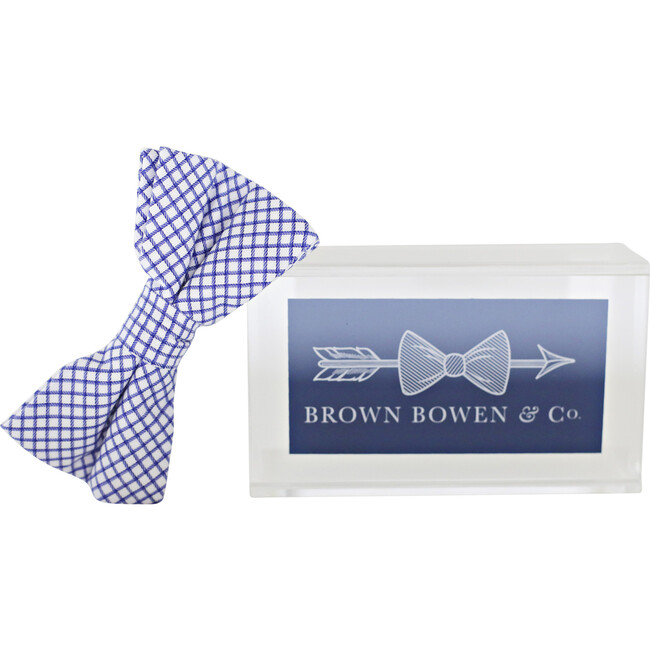 Bowentie, Battery Blue Windowpane - Bowties & Ties - 3