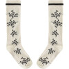 Long Socks, Daisy White - Socks - 1 - thumbnail