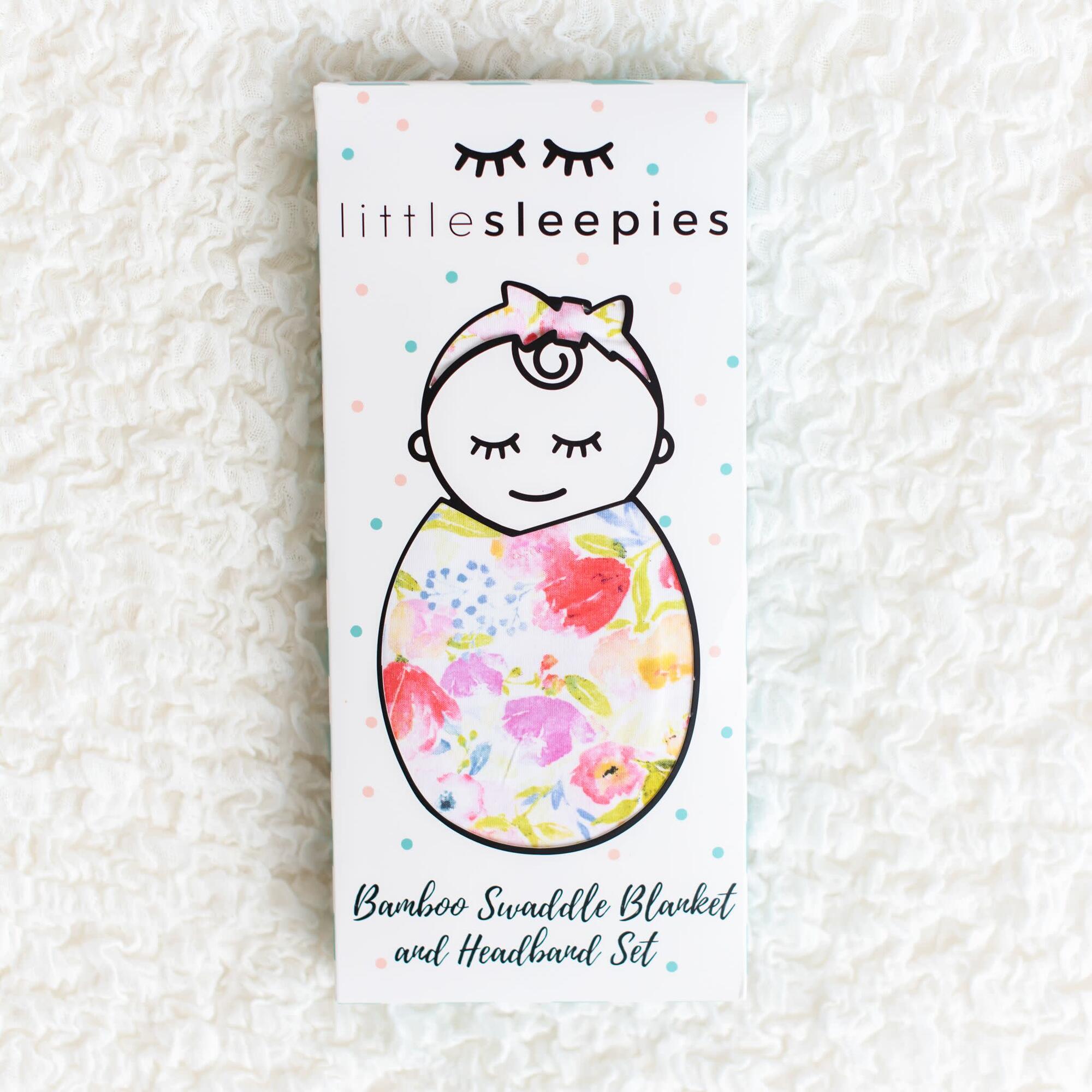 Little Sleepies buy Coral Koalas Bamboo Swaddle & Headband set