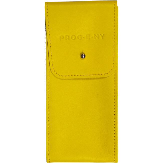 Leather Pouch, Yellow - Watches - 1