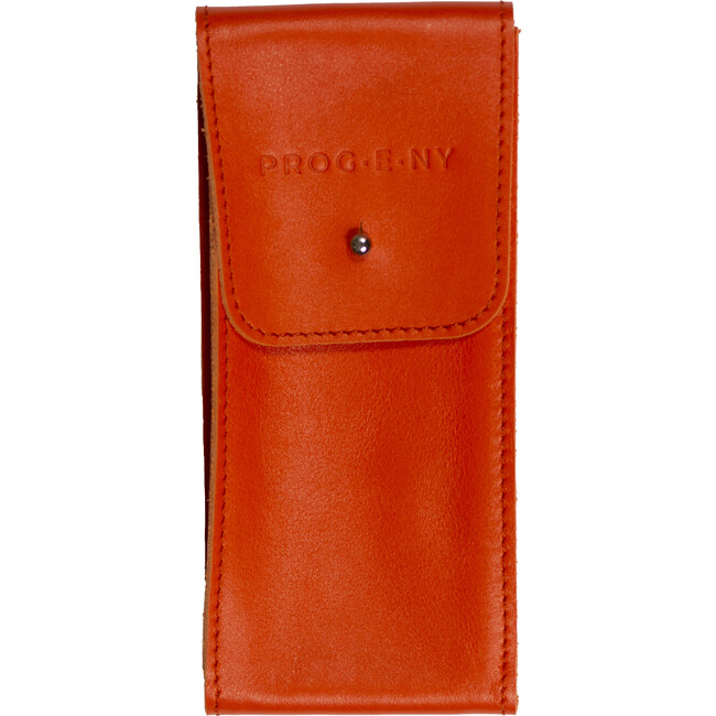 Leather Pouch, Orange - Watches - 1