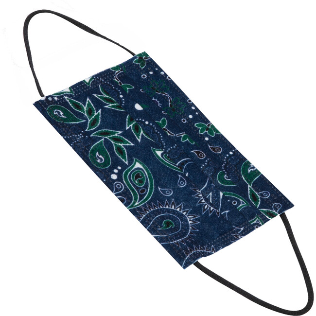 Kids Blue Bandana Face Mask, 10 Pack - Face Masks - 3