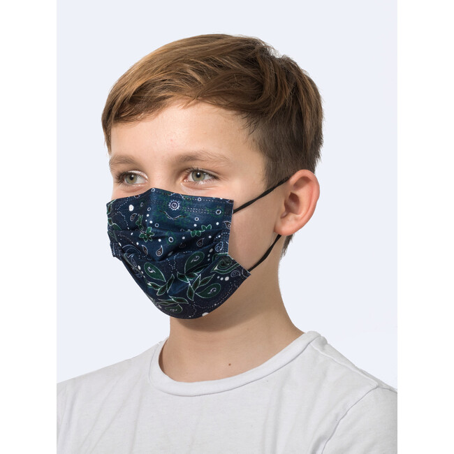 Kids Blue Bandana Face Mask, 10 Pack - Face Masks - 5