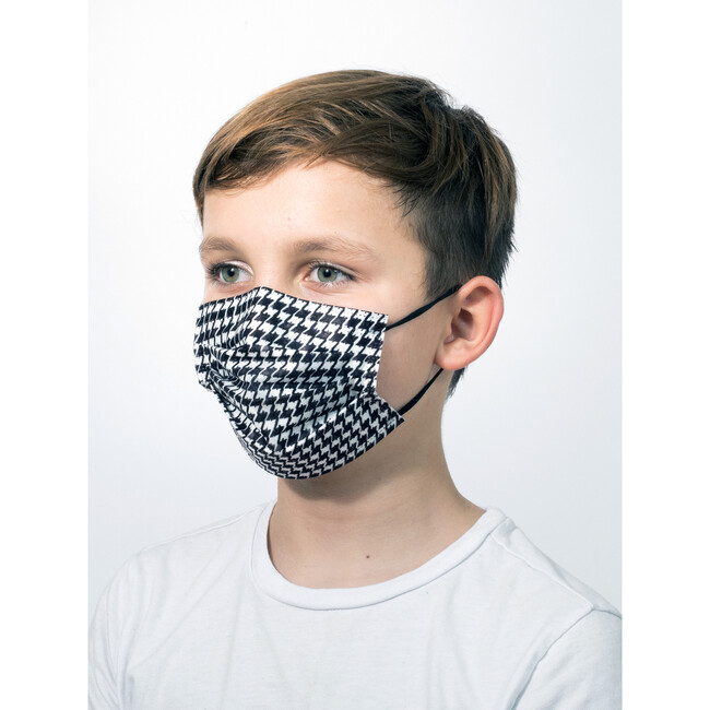 Kids Houndstooth Face Mask, 10 Pack - Face Masks - 4