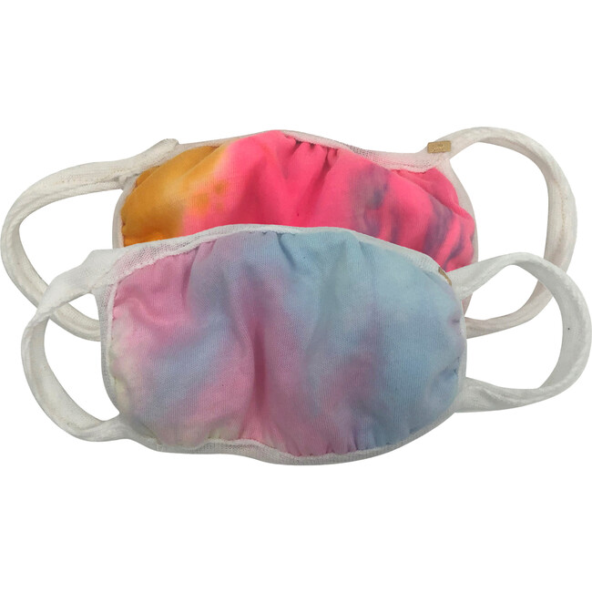 Tie Dye Face Mask Set of 2, Pastel & Rainbow - Face Masks - 1