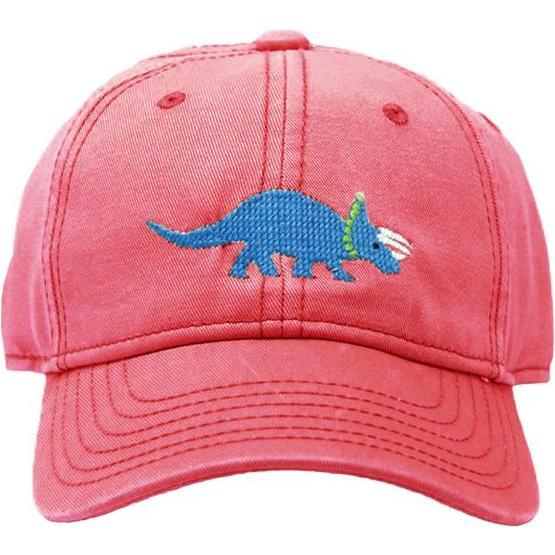 Triceratops Baseball Hat, Weathered Red