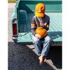 Needlepoint Ghost Baseball Hat, Orange - Hats - 2