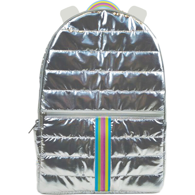 Silver Metallic Rainbow Backpack - Backpacks - 1