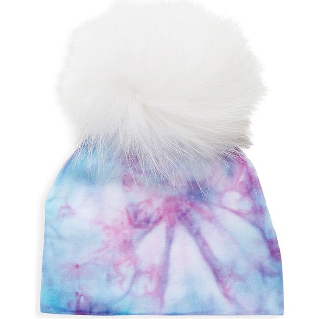 Light Pink & Blue Cotton Tie Dye Baby Hat - Hats - 1