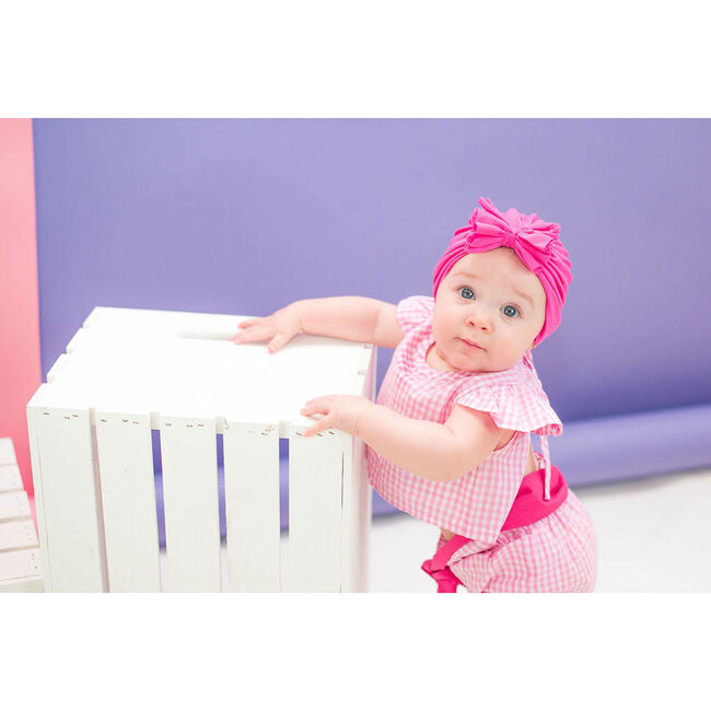 Classic Bow Headwrap, Hot Pink