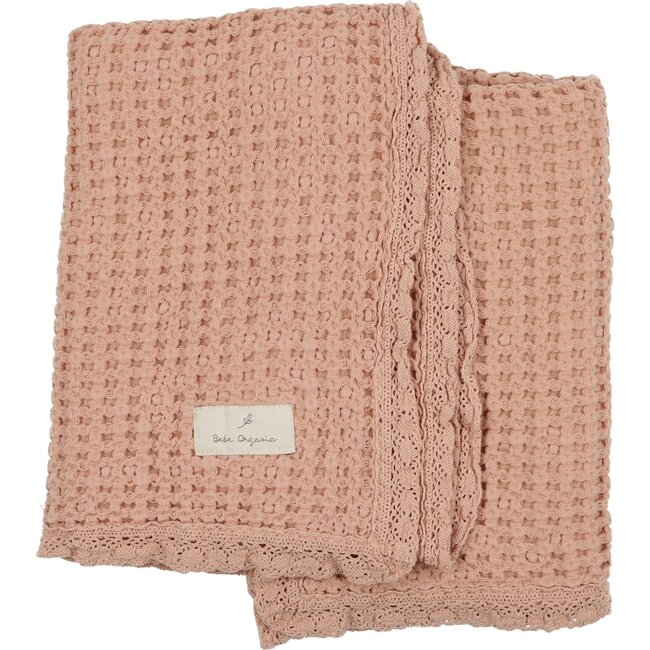 Waffle Blanket Dusty Rose - Blankets - 1
