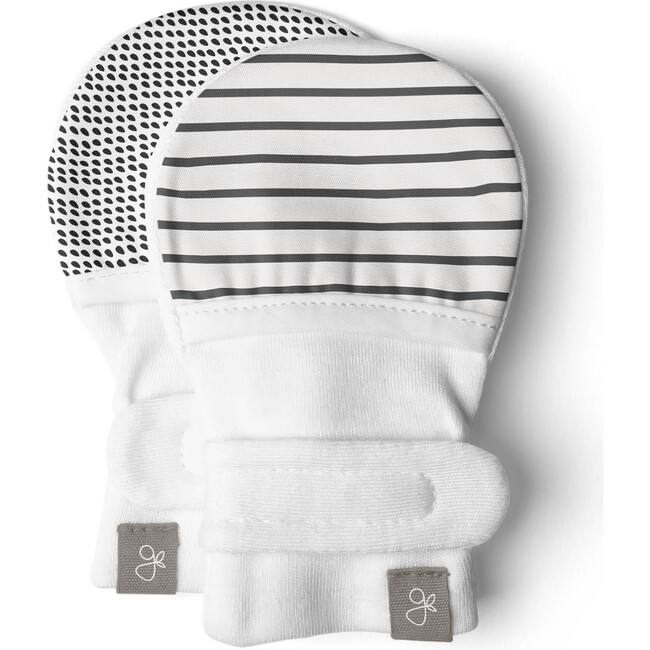 Baby Mitts, Stripe Gray - Gloves - 3