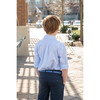 Classic Blue Stripe Needlepoint Belt, Blue - Belts - 4