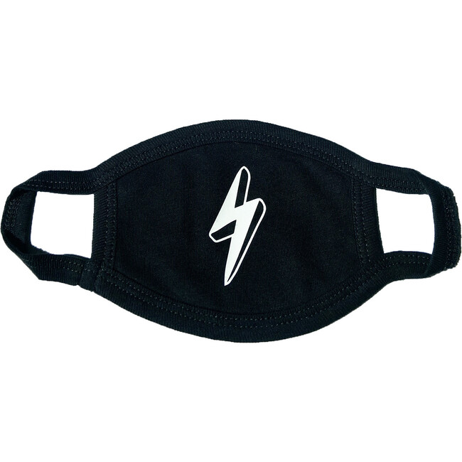 Adult Bolt Face Mask, Black - Face Masks - 1