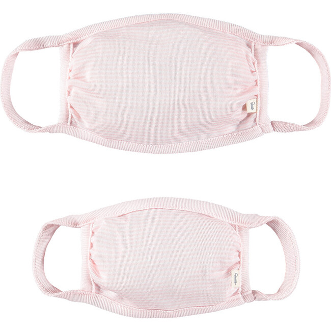 Adult & Child Mask Set, Peace Pink Stripe - Face Masks - 1